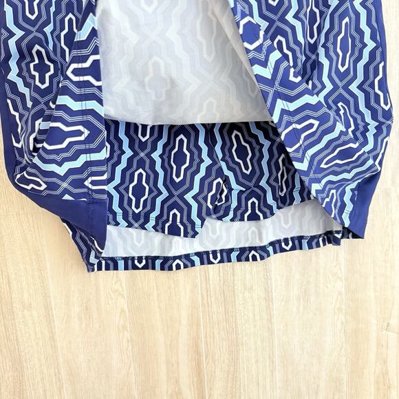 J Mclaughlin Skort Catalina Cloth Skirt Size M Blue White Geometric Print Sport - Picture 4 of 12